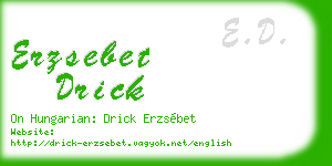 erzsebet drick business card